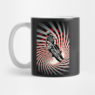 Dirt bike stunt - cool graphic with lines Mug